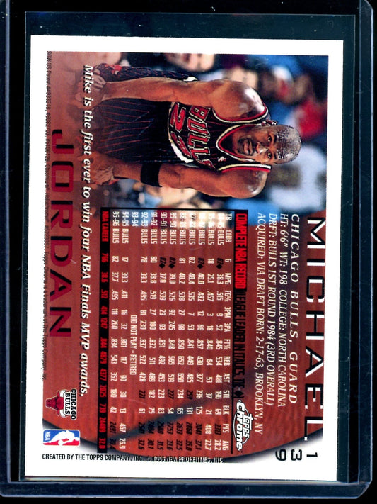 1996 Topps Chrome Michael Jordan #139 Bulls