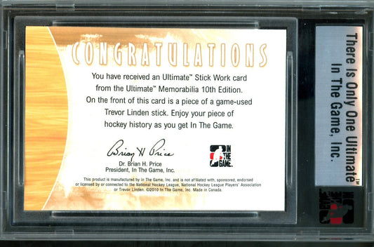 2010 In The Game Ultimate Trevor Linden Stick Work Relic /24 Canucks