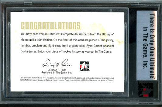2010 In The Game Ultimate Ryan Getzlaf Complete Jersey /9 Ducks