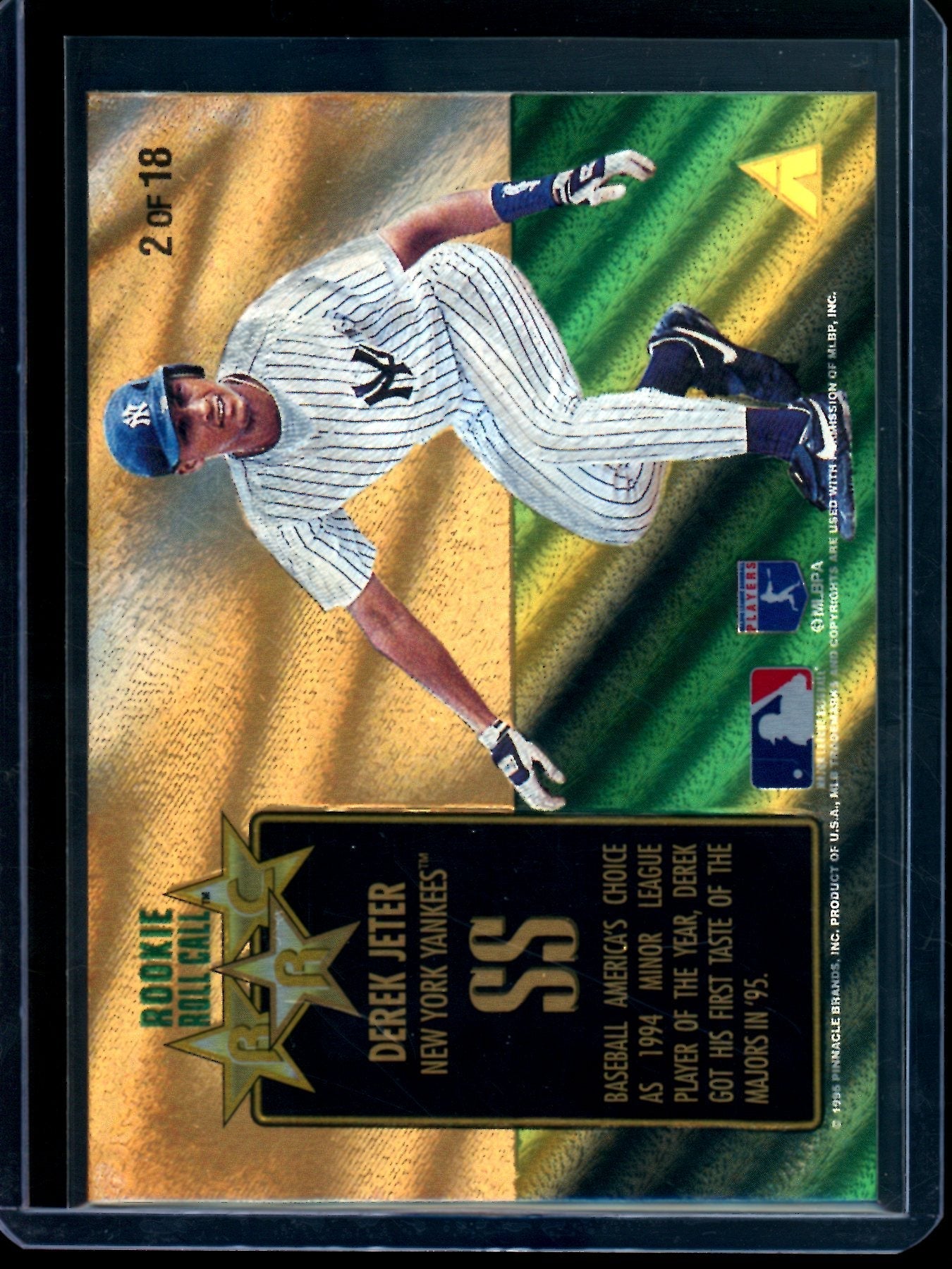 1995 Pinnacle Zenith Derek Jeter Rookie Roll Call Yankees