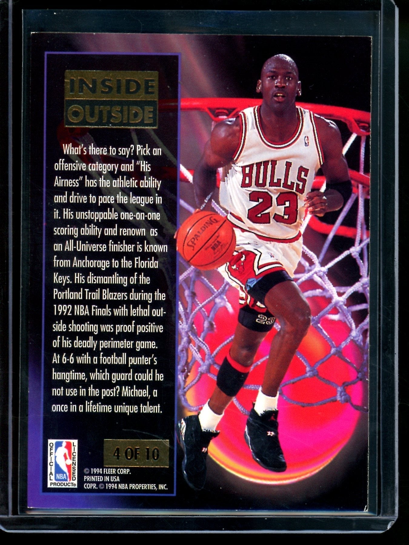 1994 Fleer Ultra Michael Jordan Inside Outside Bulls