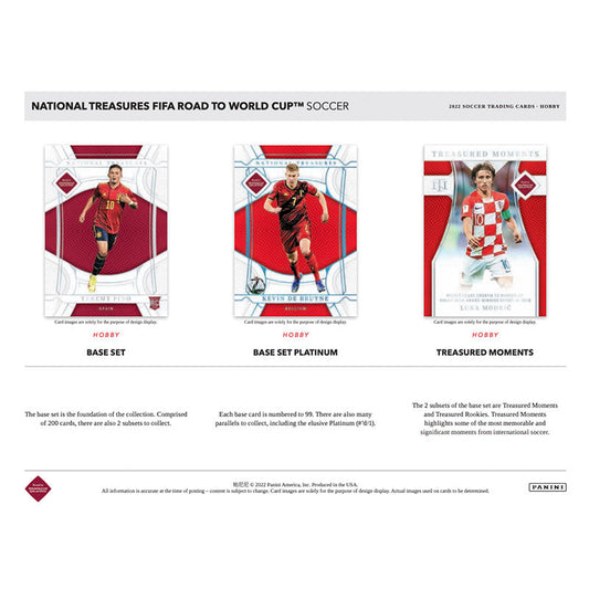 2022 Panini National Treasures FIFA Road To World Cup Soccer Hobby 4 Box Case