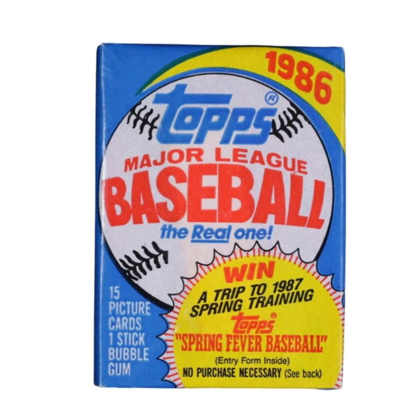 1986 Topps Baseball Wax Pack