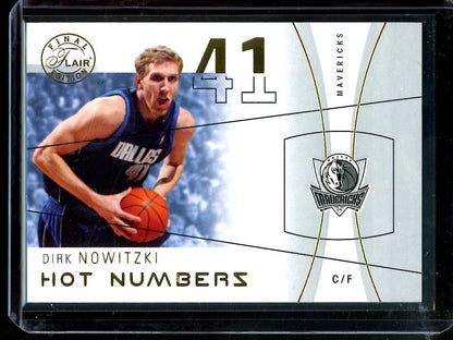 2004 Flair Final Edition Dirk Nowitzki Hot Numbers /41 Mavericks