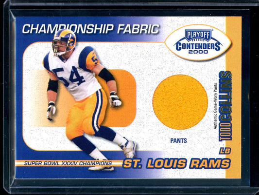 2000 Panini Contenders Todd Collins Championship Fabric /300 Rams