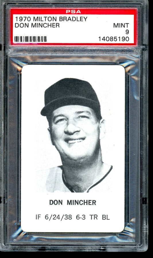 1970 Milton Bradley Don Mincher PSA 9