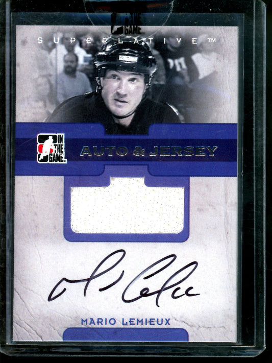 2008 In The Game Superlative Mario Lemieux Jersey Autograph Sealed 1 of 50 Penguins