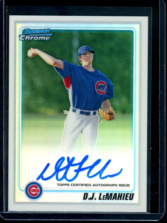 2010 Bowman Chrome DJ LeMahieu Refractor Autograph /500 Cubs / Yankees