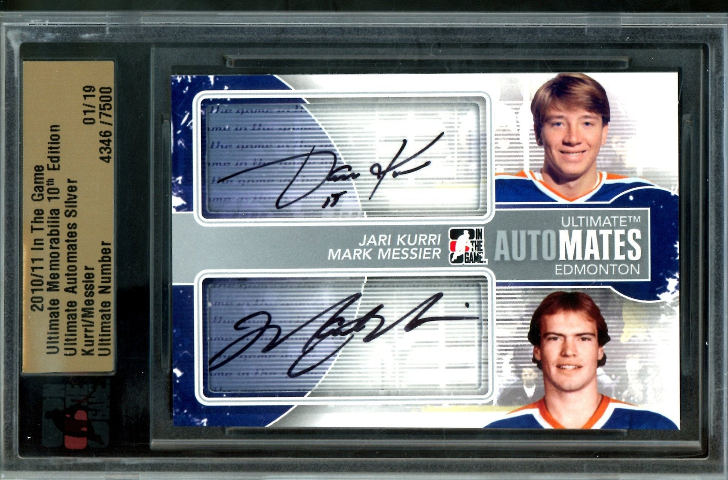 2010 In The Game Ultimate Jari Kurri / Mark Messier AutoMates /19 Oilers