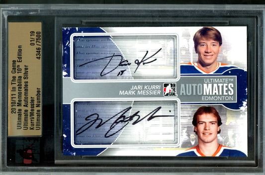 2010 In The Game Ultimate Jari Kurri / Mark Messier AutoMates /19 Oilers