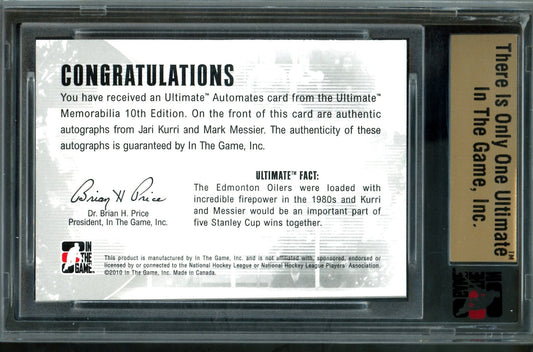 2010 In The Game Ultimate Jari Kurri / Mark Messier AutoMates /19 Oilers