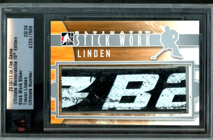 2010 In The Game Ultimate Trevor Linden Stick Work Relic /24 Canucks