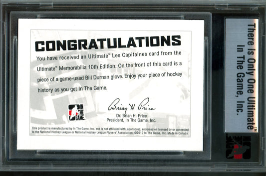 2010 In The Game Ultimate Bill Durnan Les Capitaines Silver Memorabilia /9 Canadiens