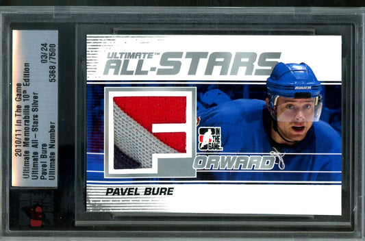 2010 In The Game Ultimate Pavel Bure All-Stars Silver Memorabilia /24 Canucks