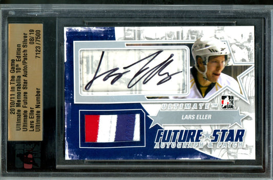 2010 In The Game Ultimate Lars Eller Future Star Autograph and Patch /19 Blues