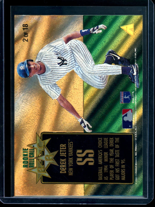 1995 Pinnacle Zenith Derek Jeter Rookie Roll Call Yankees