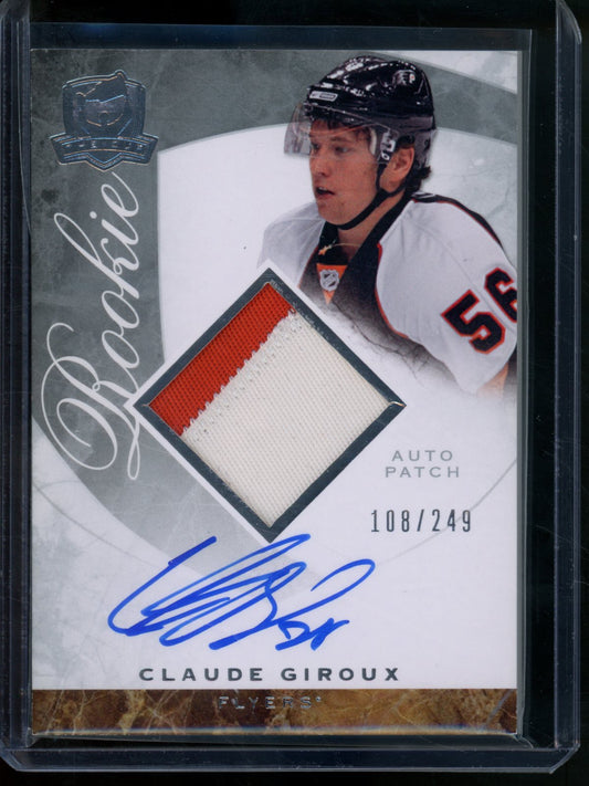 2009 Upper Deck The Cup Claude Giroux Rookie Patch Autograph /249