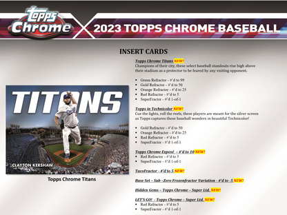 2023 Topps Chrome Baseball Jumbo HTA 8 Box Case