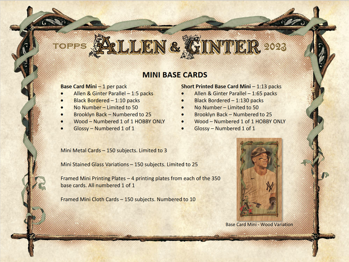 2023 Topps Allen & Ginter Baseball Hobby 12 Box Case