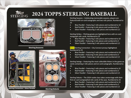 2024 Topps Sterling Baseball Hobby 4 Box Case