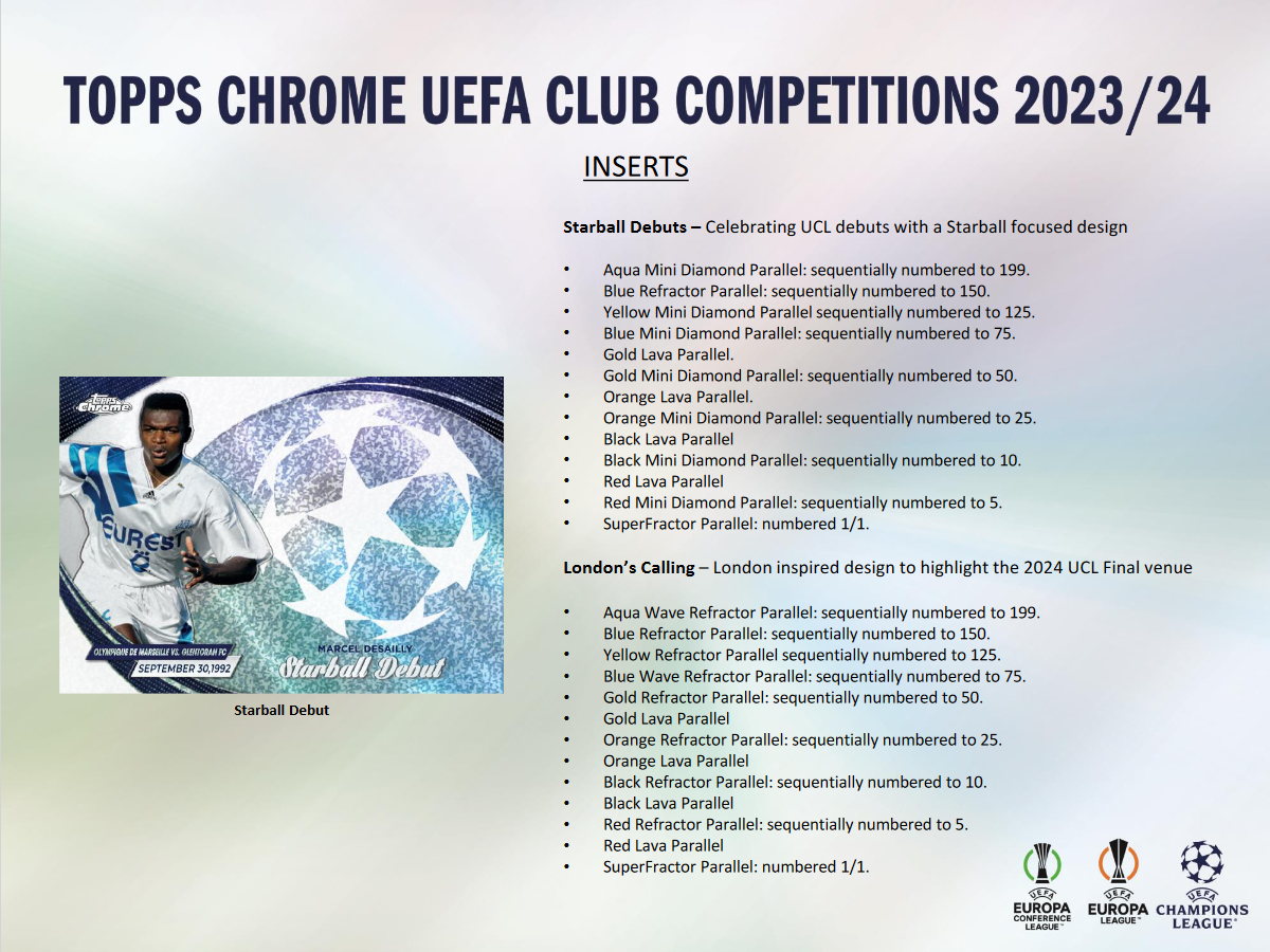 2023-24 Topps UEFA Club Competitions Chrome Soccer Hobby Box