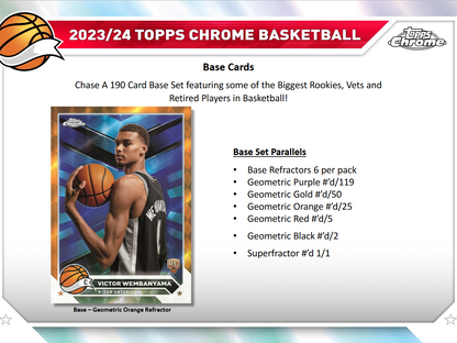 2023-24 Topps Chrome Basketball Breaker's Delight 12 Box Case