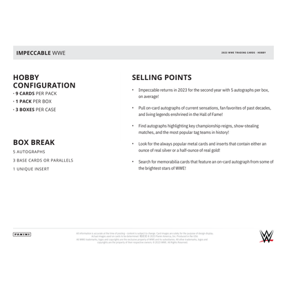 2023 Panini Impeccable WWE Hobby Box