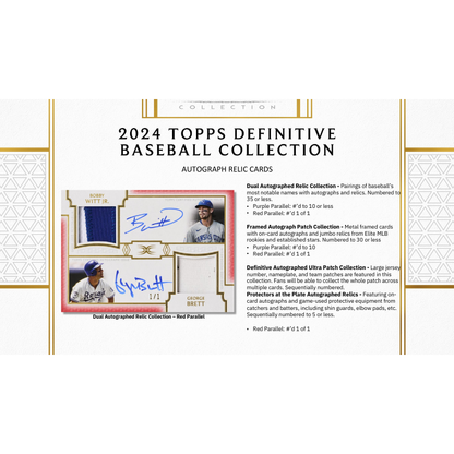 2024 Topps Definitive Baseball Hobby 2 Box Case